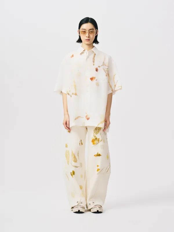 SILK NATURAL PLANT DYE SHIRT made by Feng Chen Wang