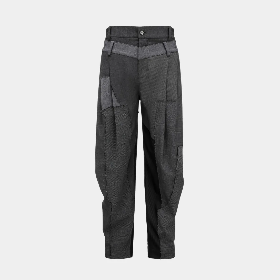 WOOL FABRIC PATCHWORK PANTS sold by Feng Chen Wang product image thumbnail 4