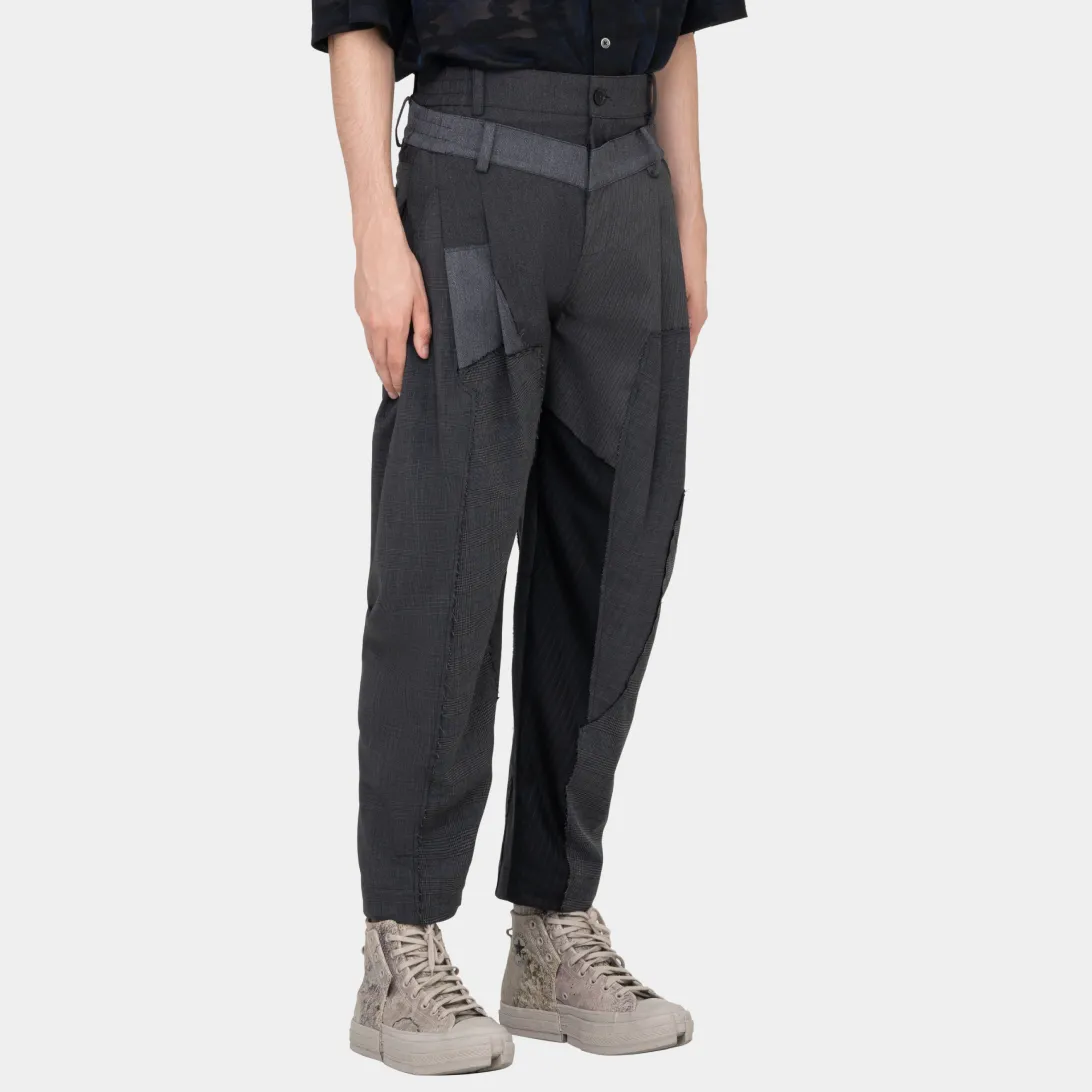WOOL FABRIC PATCHWORK PANTS sold by Feng Chen Wang product image thumbnail 2