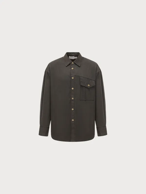 WASHED WORKWEAR POCKET SHIRT made by Feng Chen Wang