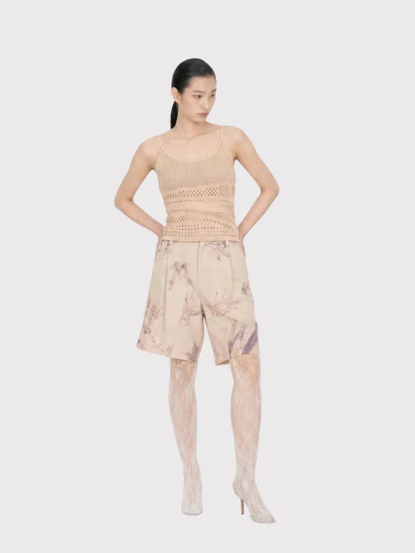 BAMBOO-WEAVE INSPIRED MULTI-KNIT TIE-BACK VEST made by Feng Chen Wang