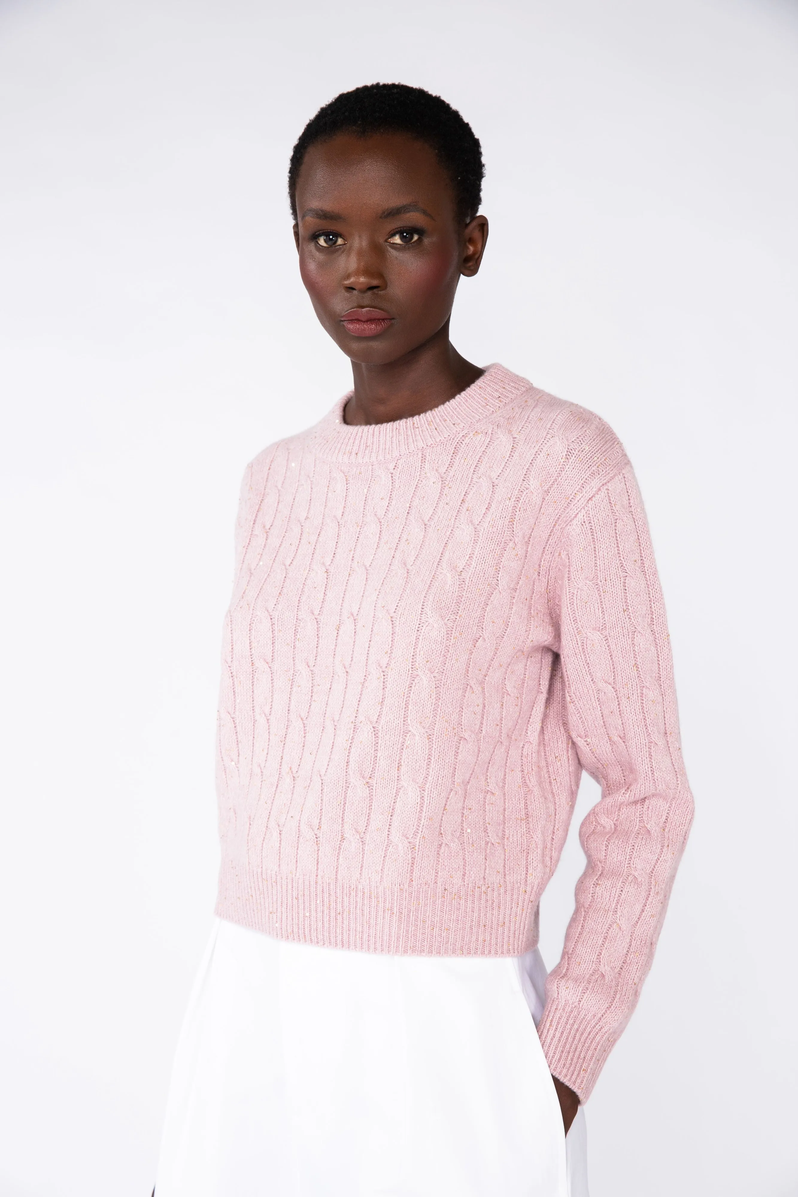 Clover Mews Sweater Sample - Faded Lilac with Sequins sold by arch4 product image thumbnail 3
