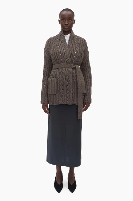 Nottingham Cardigan - Mushroom made by arch4
