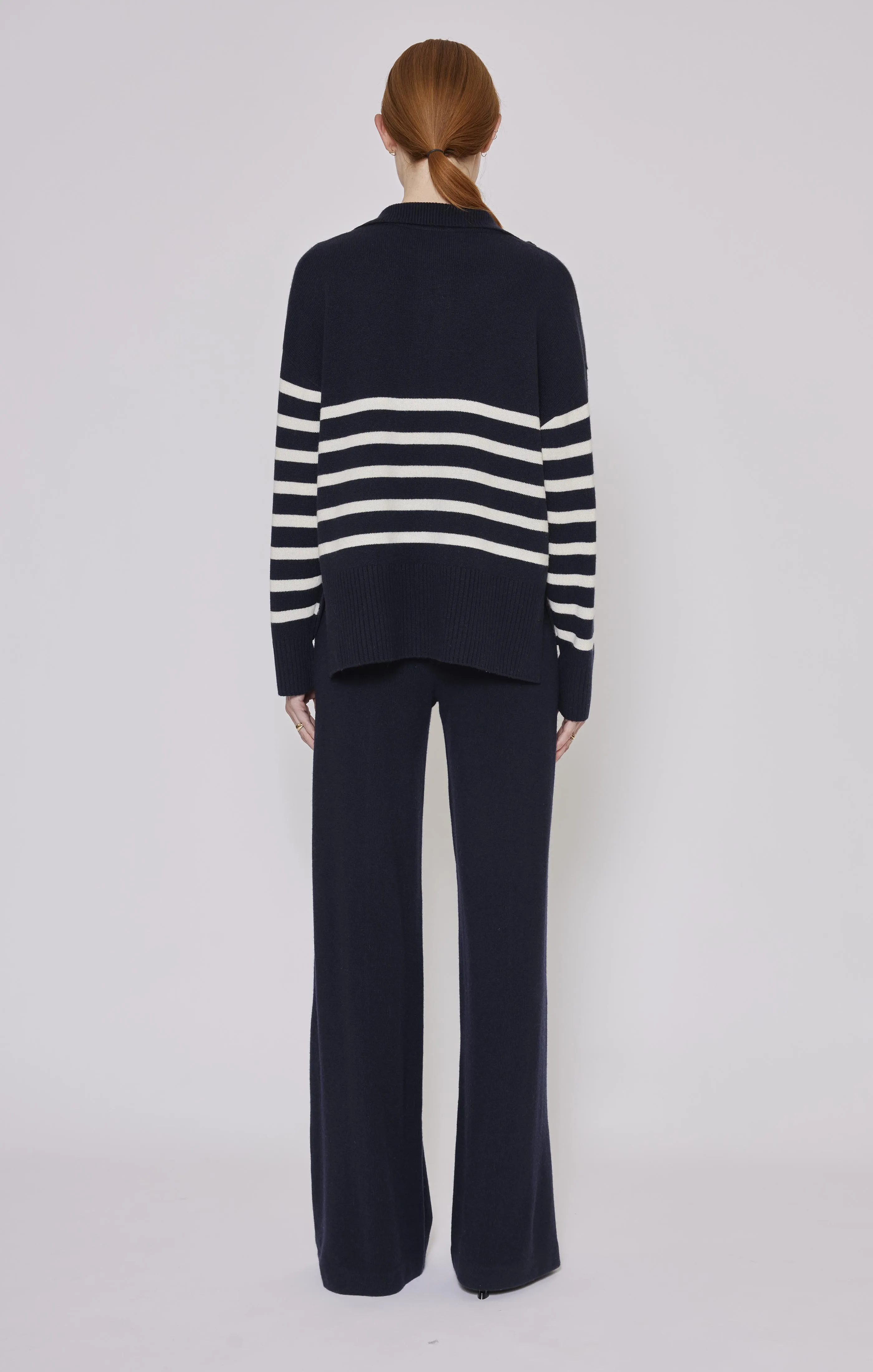 Wandsworth Sweater Sample - Ivory & Navy Stripes sold by arch4 product image thumbnail 3