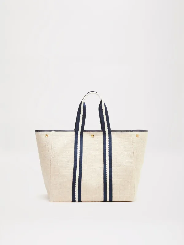 Traversée L - Summer Tweed Rope Navy made by Rue de Verneuil