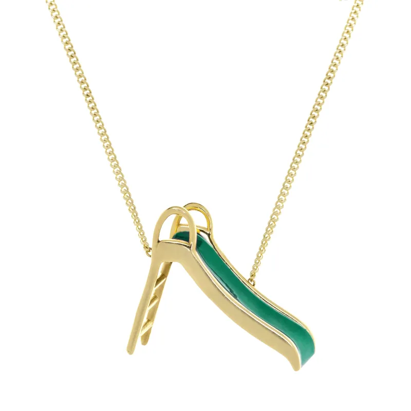 SLIDE GREEN GROUMETTE NECKLACE made by Aliita