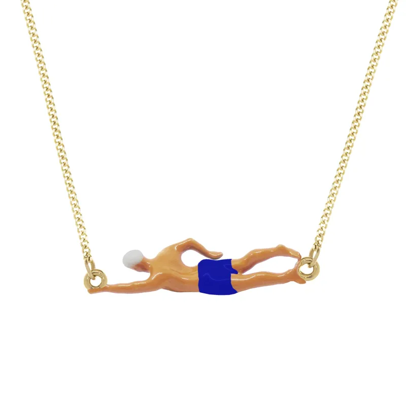 NADADOR BLUE NECKLACE made by Aliita