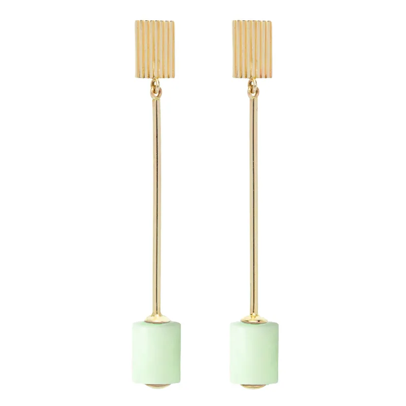 DECO CILINDRO CHRYSOPRASE EARRINGS made by Aliita