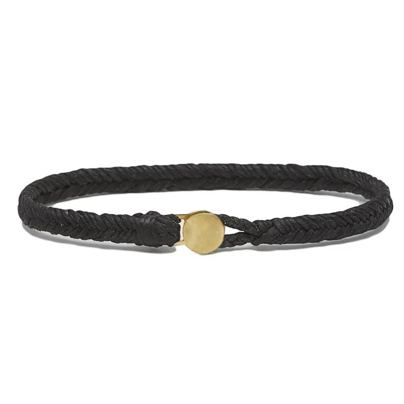 Classic Fishtail Button in Black in Brass made by Scosha