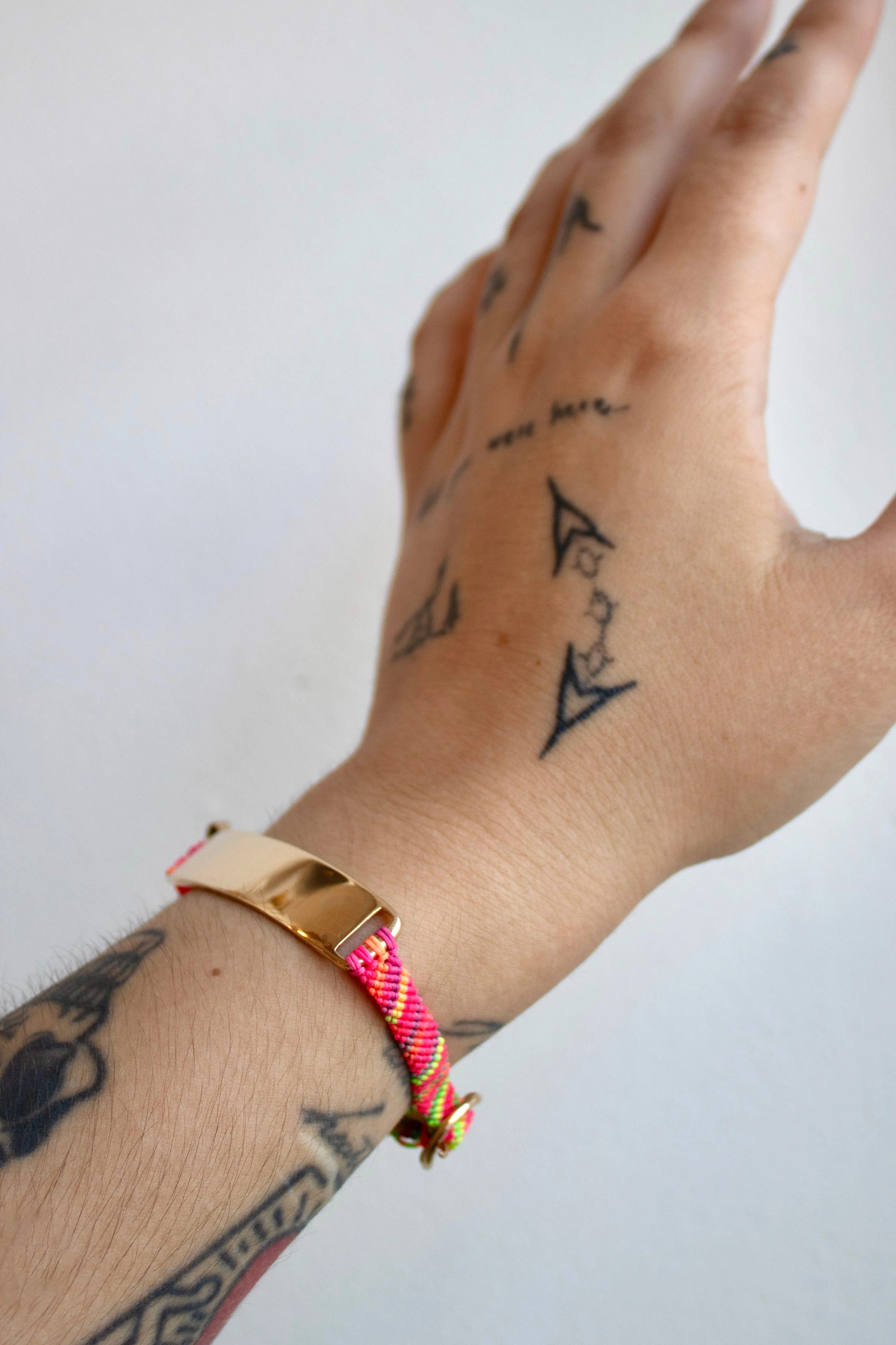 Slim Gold ID Belt Bracelet in Rainbow sold by Scosha product image thumbnail 2