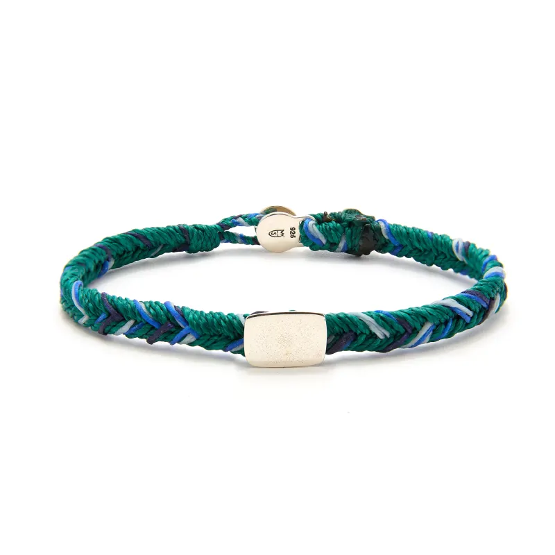 Quadrate Stud Fishtail Button Bracelet in Mallard Fleck made by Scosha