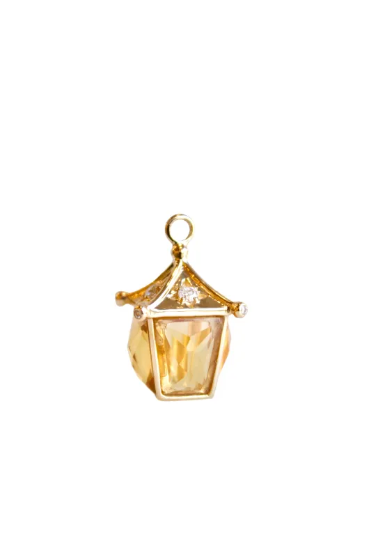 Guiding Lantern Charm in Citrine made by Scosha