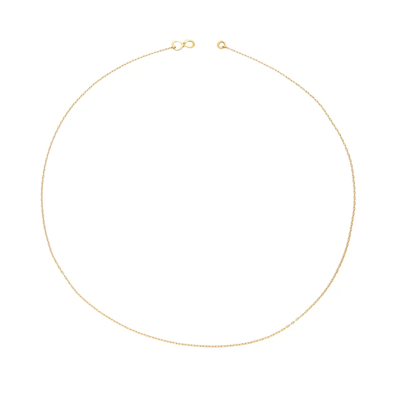 Oval Link Chain Necklace in 14K Gold with S Clasp made by Scosha
