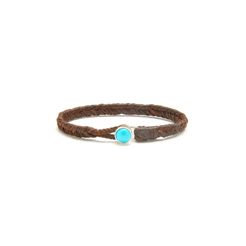 Turquoise Button Fishtail in Chocolate made by Scosha