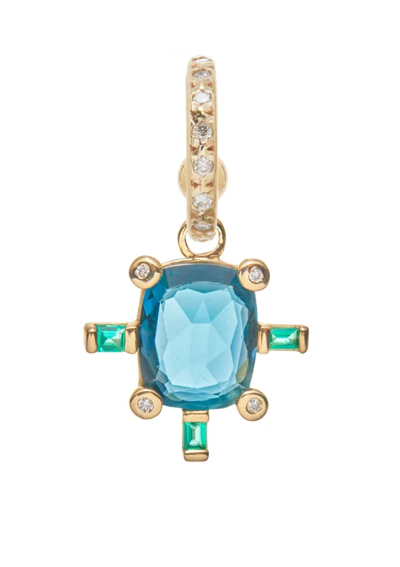 Juno Earring with Blue Topaz made by Scosha