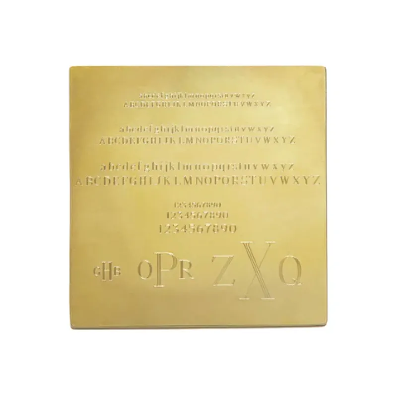 Monogram Engraving in Block Lettering made by Scosha