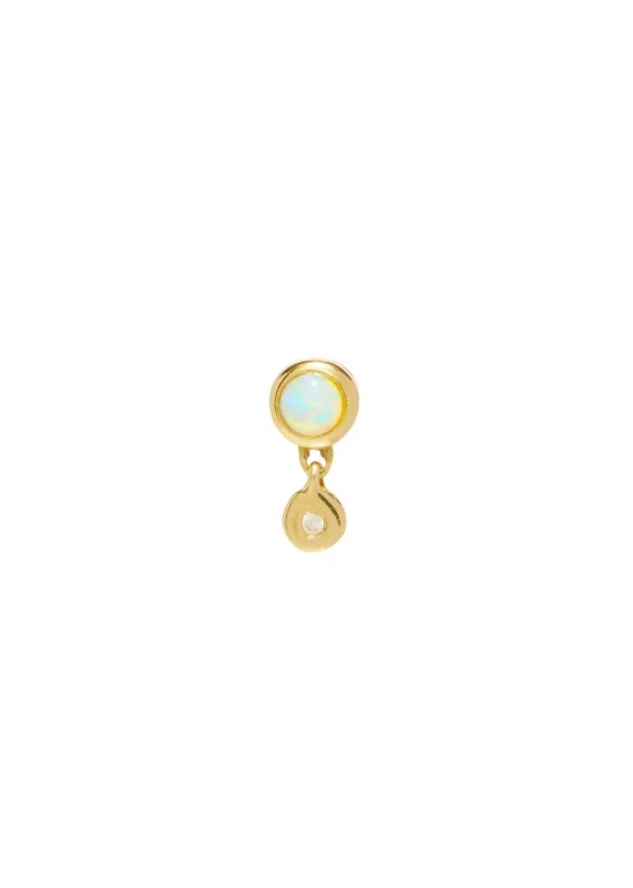 Bezel Stud with Opal made by Scosha
