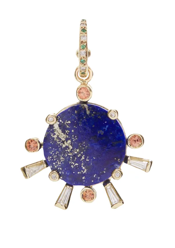 Sunset Earring with Lapis made by Scosha