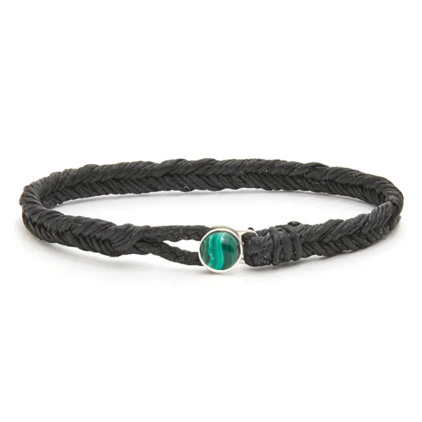 Malachite Button Fishtail in Black sold by Scosha