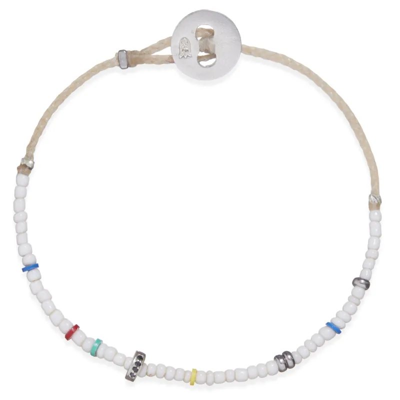 Diamond Beach Bracelet in White made by Scosha