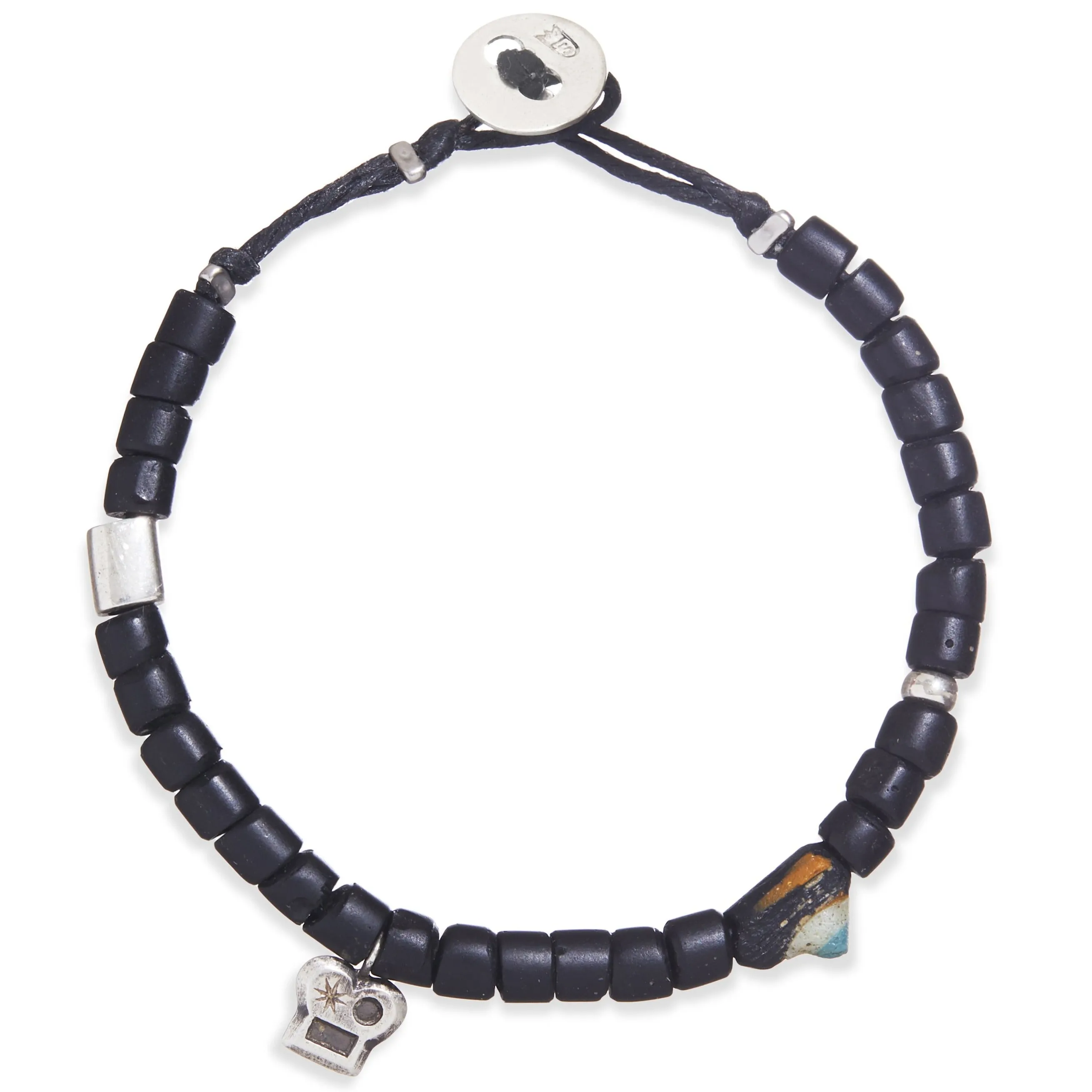 Max Charm Bead Bracelet in Black sold by Scosha