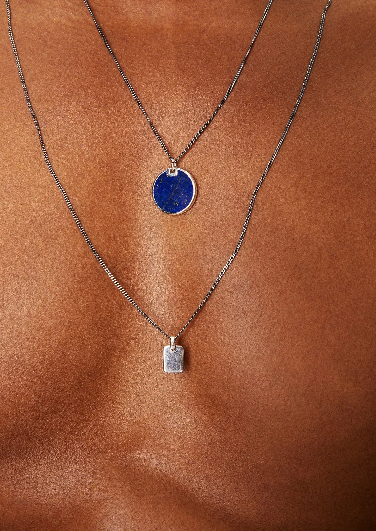 Curb Chain Tag Necklace in Silver sold by Scosha product image thumbnail 2