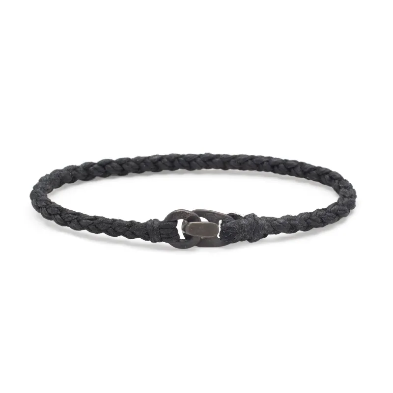 Single Wrap Bracelet in Matte Black made by Scosha
