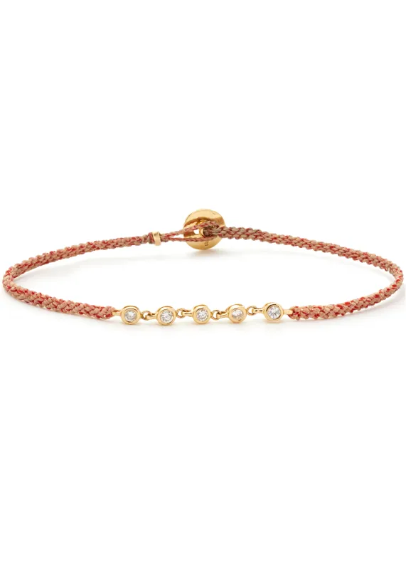 Diamond Chain Macrame Bracelet in Vintage Flyline made by Scosha