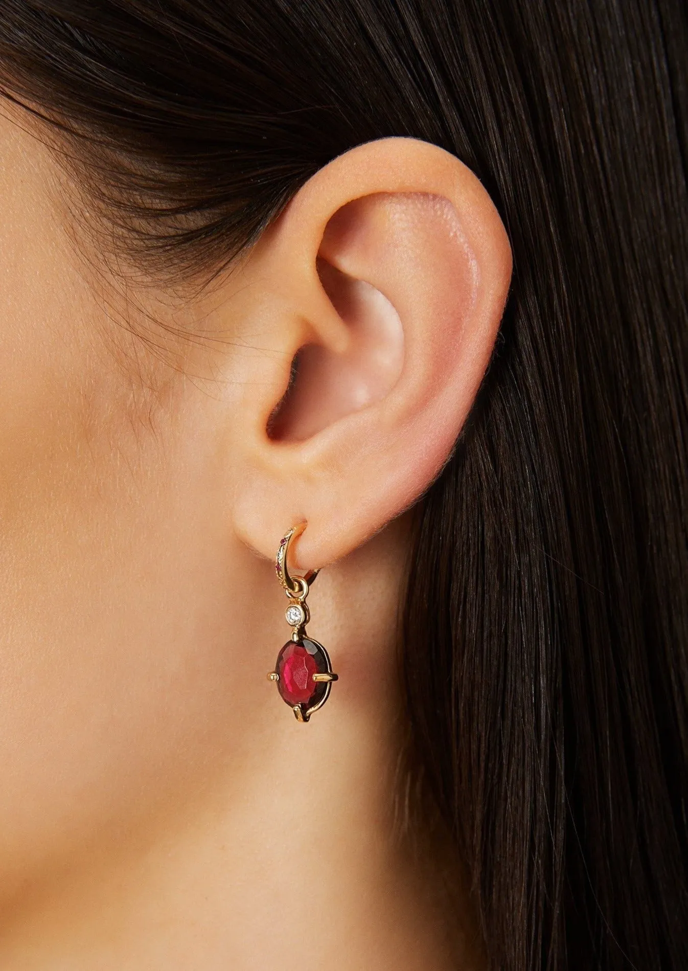 Alice Earring with Rhodolite Garnet sold by Scosha product image thumbnail 2