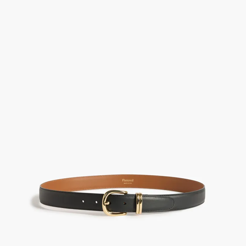 Beatrice Belt Leather Black made by Flattered