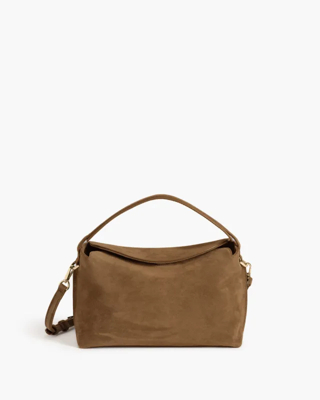 Hera Handbag Suede Wet Sand made by Flattered