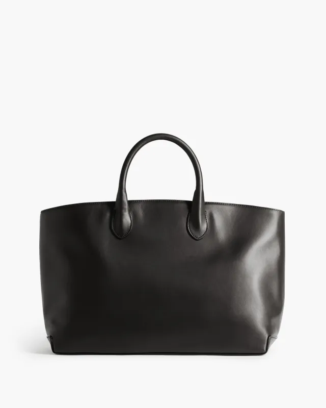 Lola Tote Leather Black made by Flattered