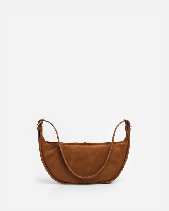 Irma Shoulder Bag Suede Bourbon made by Flattered