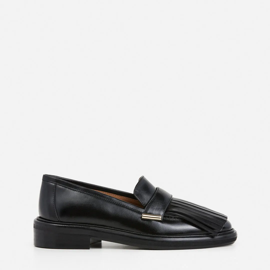 Carter Leather Black sold by Flattered