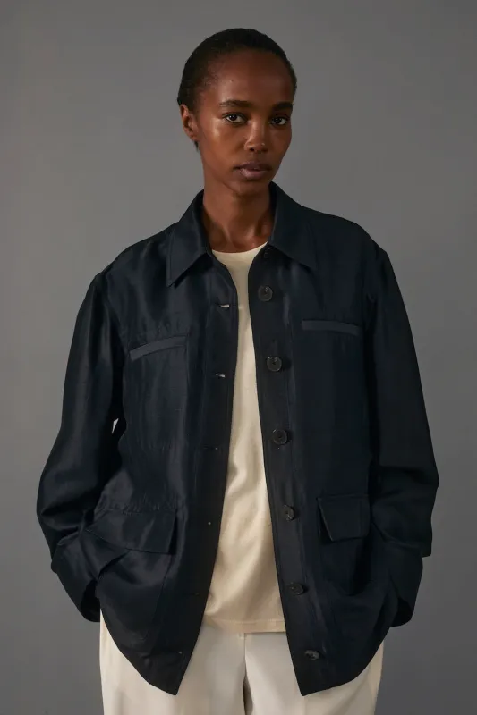 Barn Jacket in Silk made by Heirlome