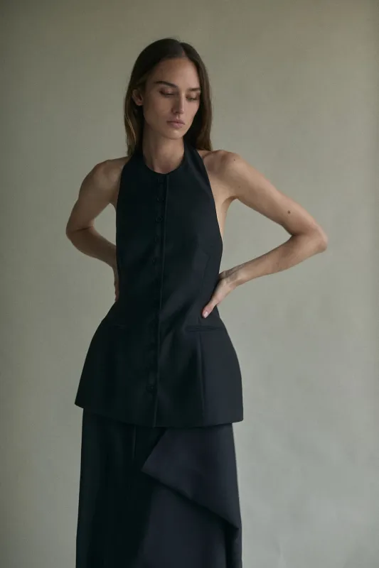 Lupita Top in Black made by Heirlome