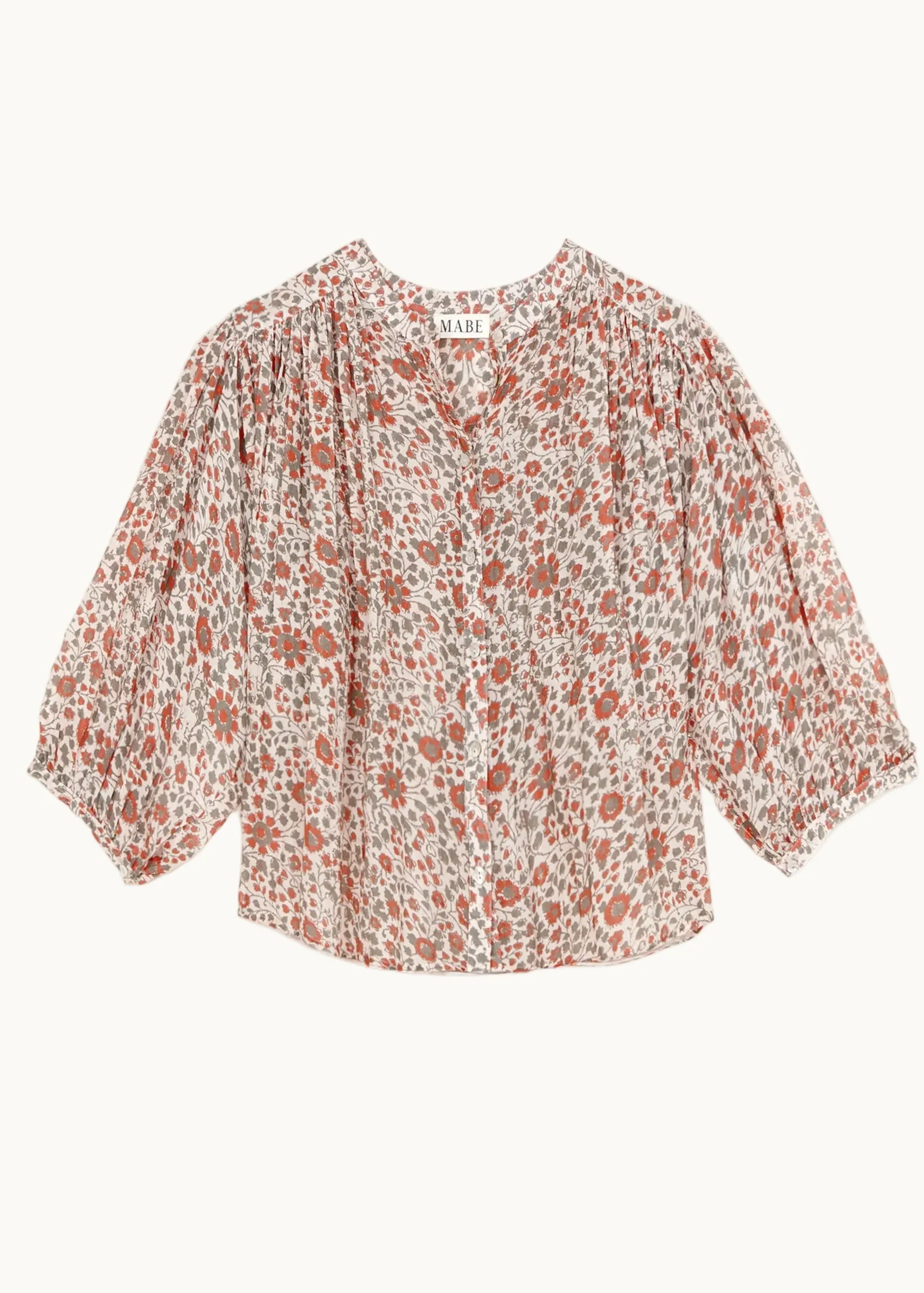 Della Long Sleeve Top - Rust/Khaki sold by M.A.B.E. product image thumbnail 3