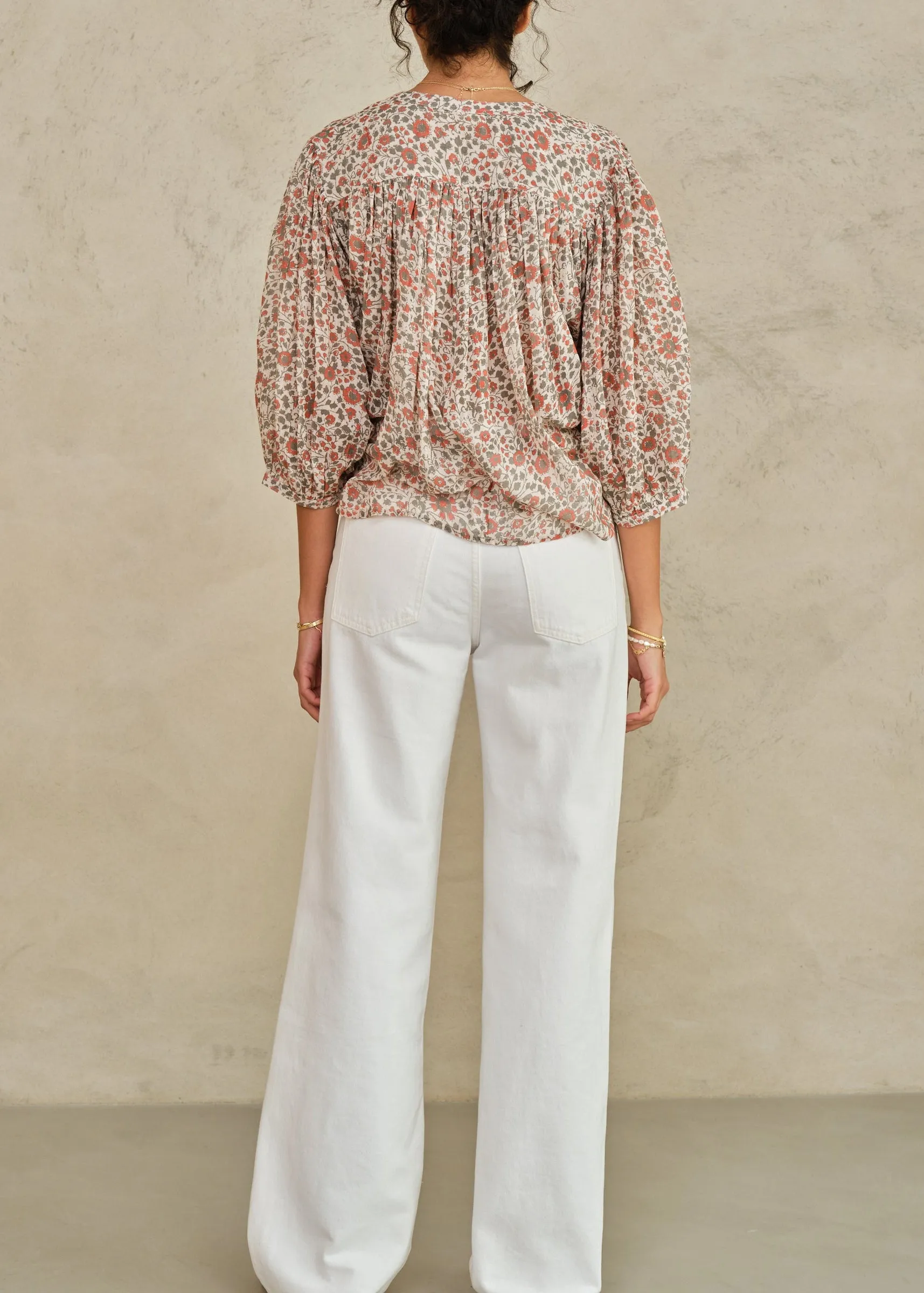 Della Long Sleeve Top - Rust/Khaki sold by M.A.B.E. product image thumbnail 2