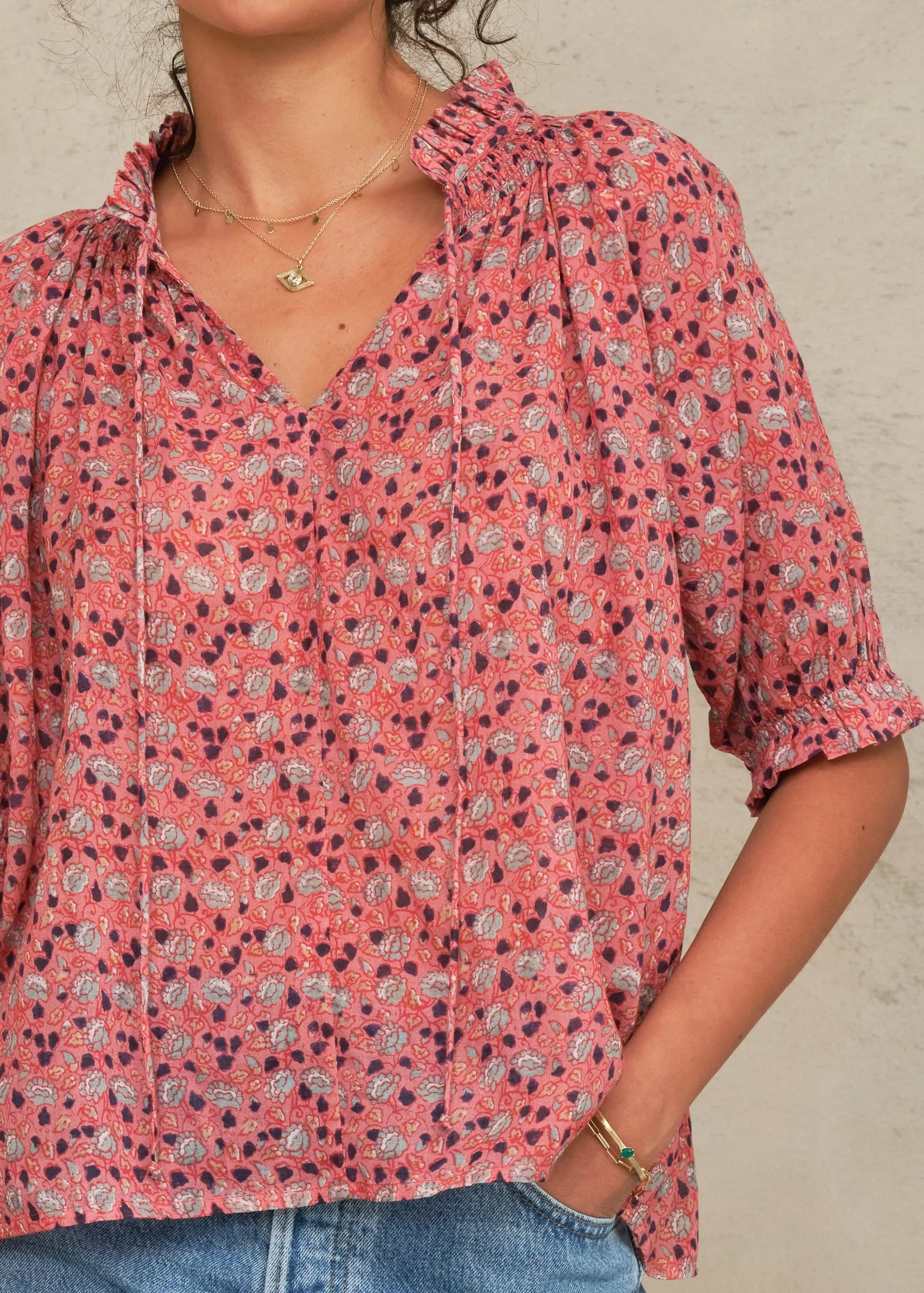 Darla Long Sleeve Top - Rose/Multi sold by M.A.B.E. product image thumbnail 3