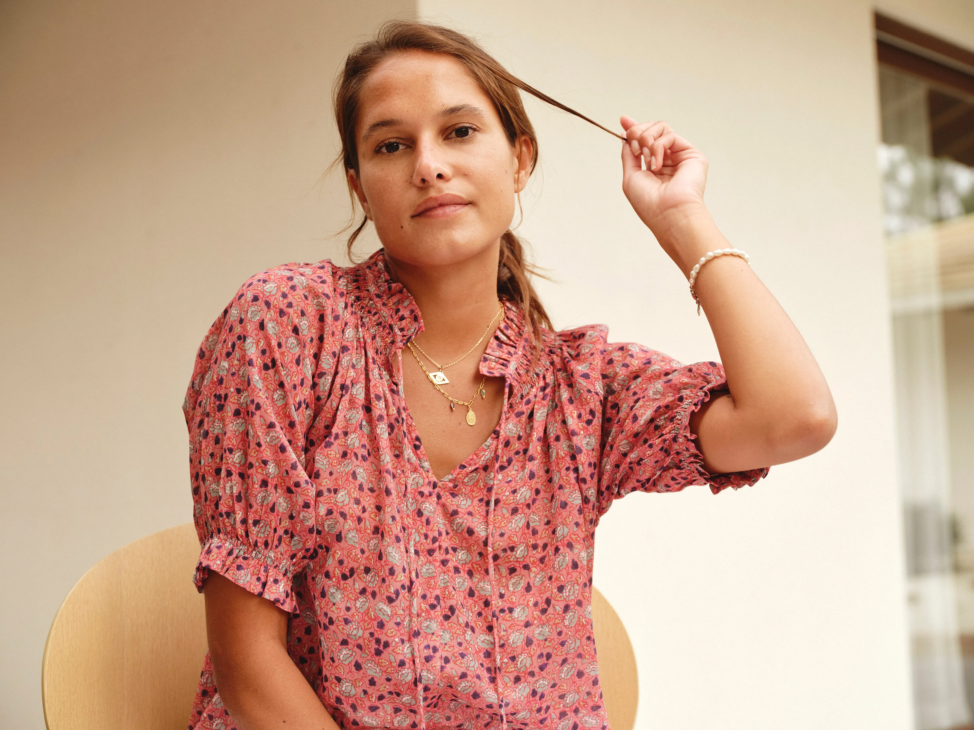 Darla Long Sleeve Top - Rose/Multi sold by M.A.B.E. product image thumbnail 5