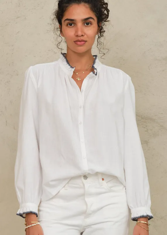 Chrissie Long Sleeve Top - Ivory made by M.A.B.E.