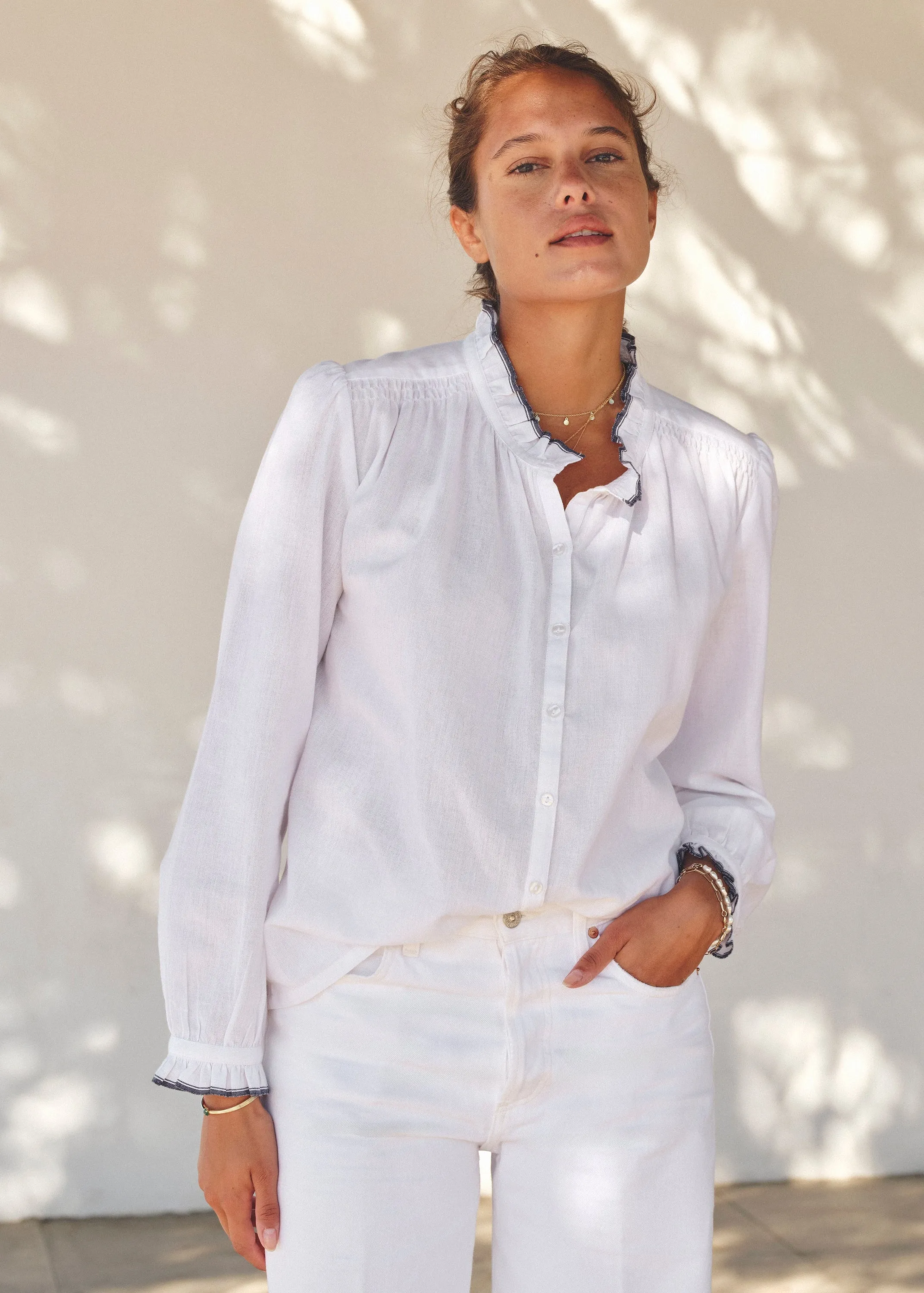 Chrissie Long Sleeve Top - Ivory sold by M.A.B.E. product image thumbnail 5