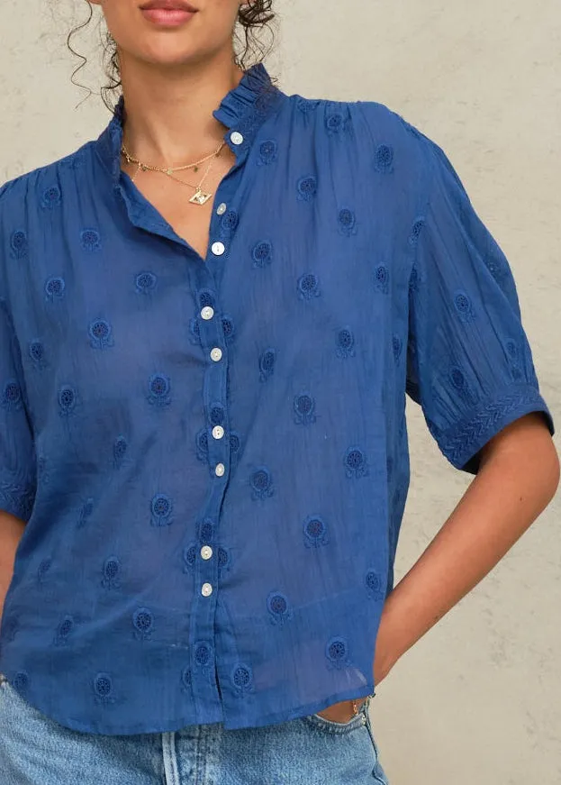 Frani Short Sleeve Top - Cobalt sold by M.A.B.E. product image thumbnail 3