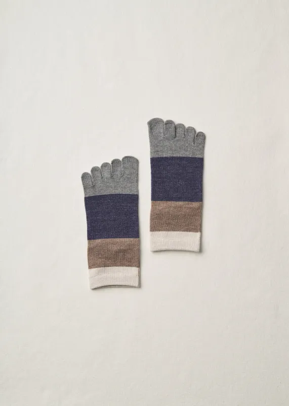 Organic Cotton Toe Ankle Socks | 4-2021 | Brown made by yahae
