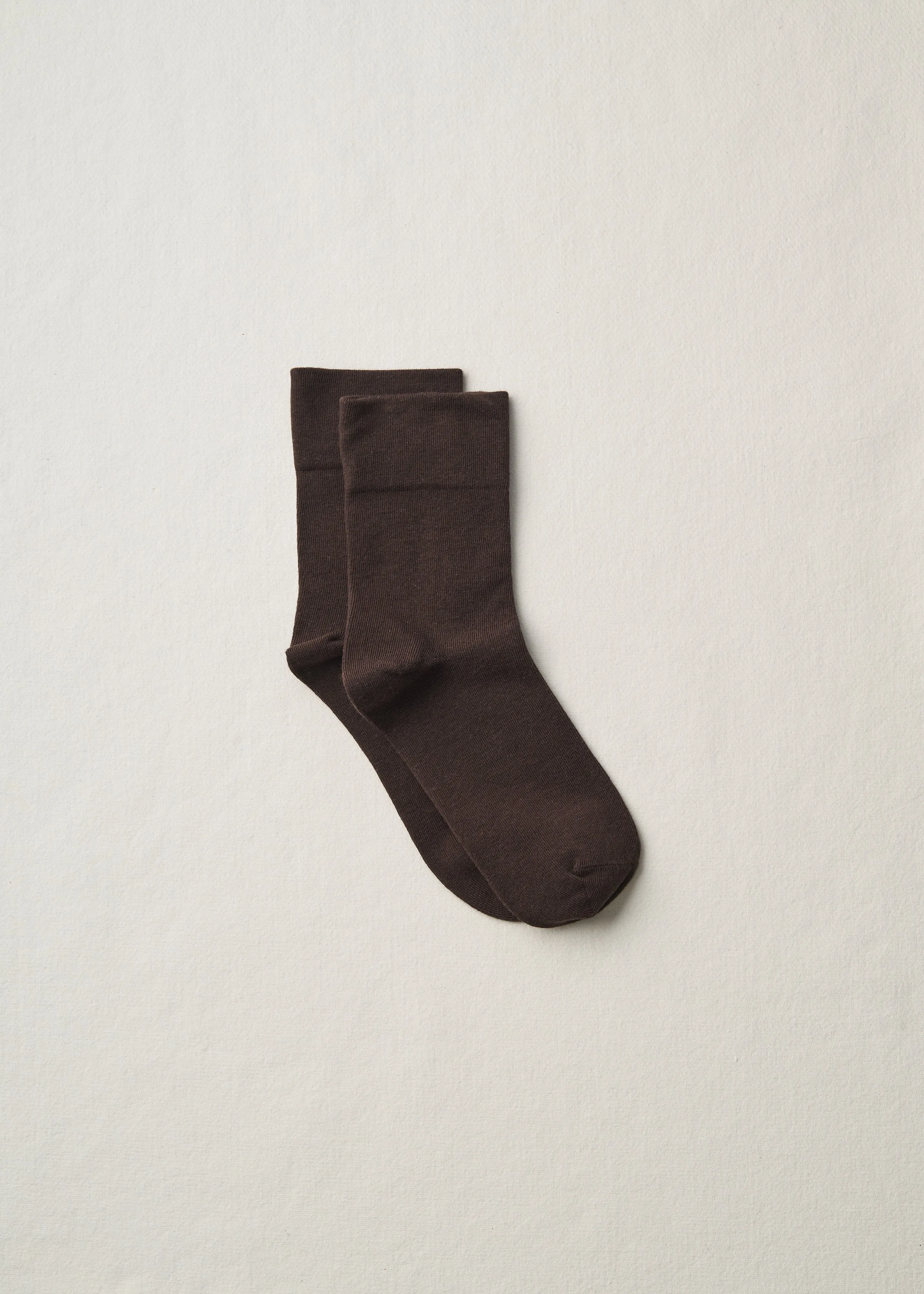 Organic Cotton Rubber Free Plain Socks|4-1000|Khaki sold by yahae product image thumbnail 3