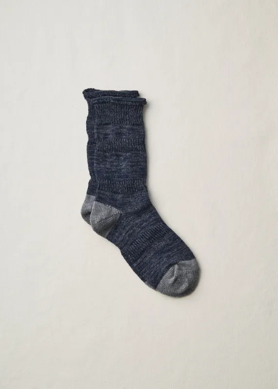 Organic Cotton "PLOOT" Socks｜4-1001｜Navy made by yahae