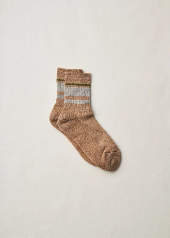 Organic Cotton Linen Pile Sole Line Socks | 4-2018 | Green made by yahae