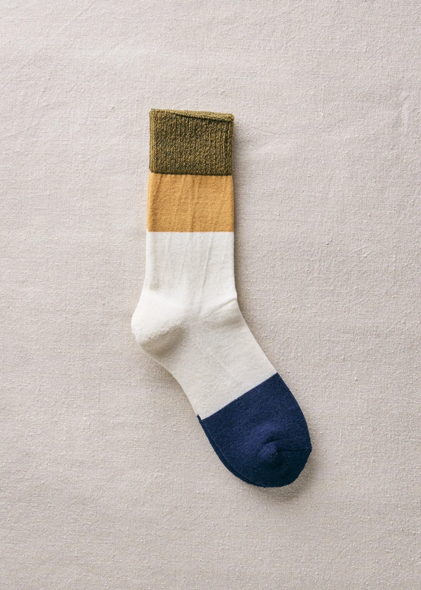 Wool Pile Sole Socks | 4-4027 | Olive sold by yahae