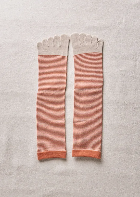 Organic Cotton Wool Toe Socks | 4-4018 | Beige made by yahae