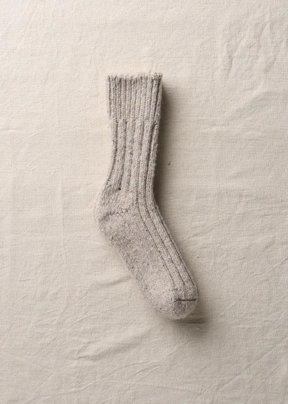 Recycled Wool Low Gauge Socks｜4-4012｜Beige made by yahae